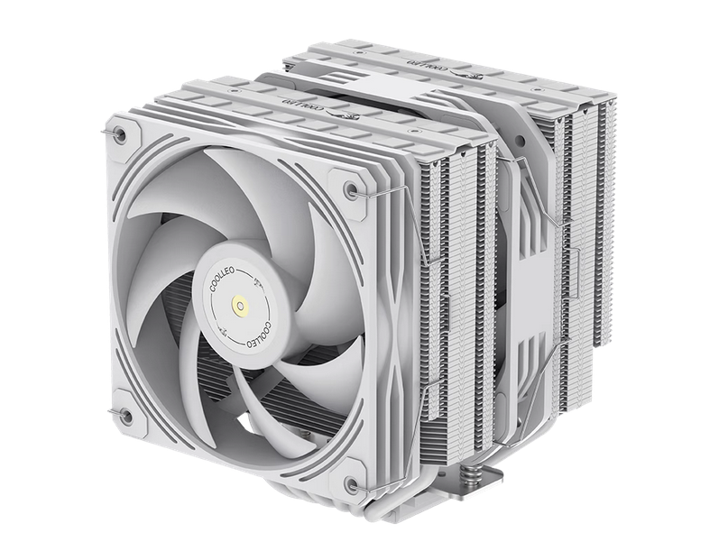 COLLEO酷里奥倚天P60T性能版白色台式电脑双塔CPU风冷散热器6热管